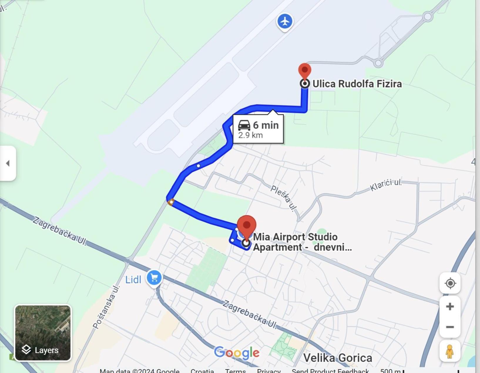 Mia Airport Studio Apartment - 0-24H Self Check In&Out - Parking On Site Velika Gorica Bagian luar foto